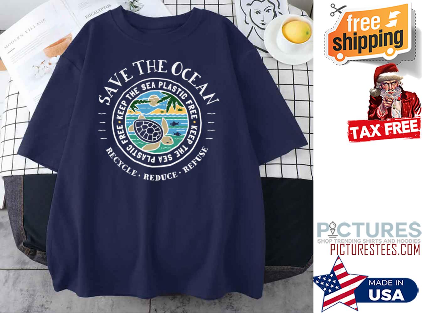 Save The Ocean Keep The Sea Plastic Free Turtle shirt