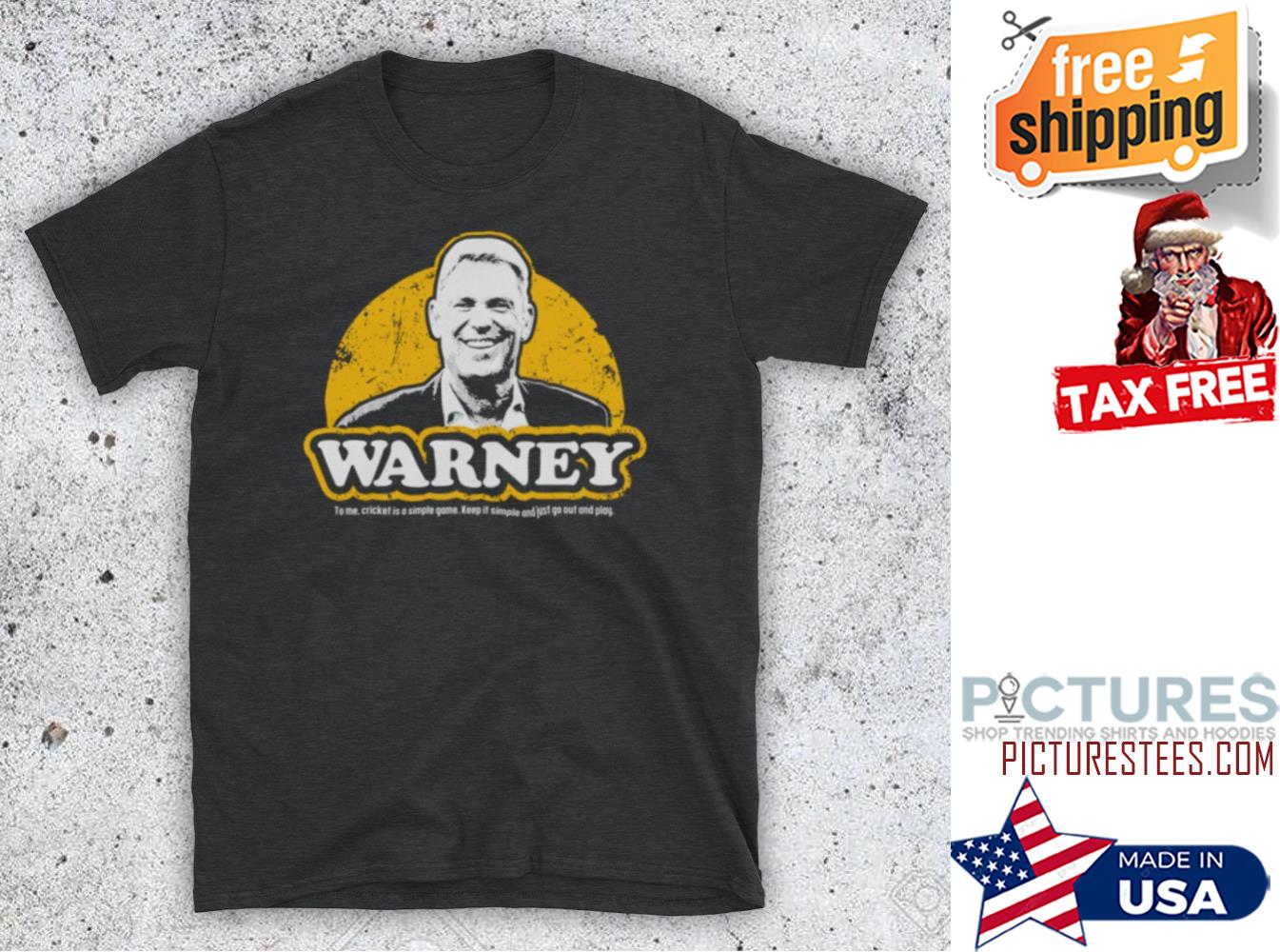 Shane Warne Warney Australia Cricket Simple Game Spin Bowler Shirt
