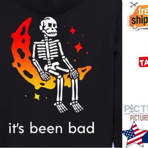 Skeleton moon it's been bad shirt