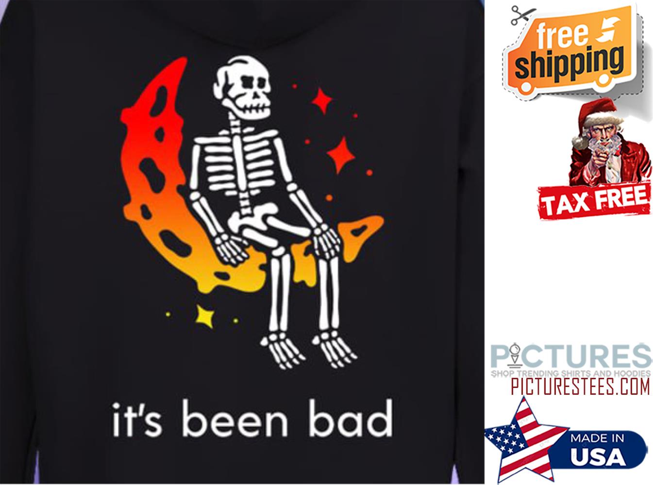 Skeleton moon it's been bad shirt