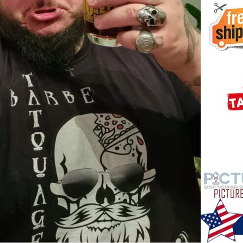 Skull beard Barbe tatouage shirt