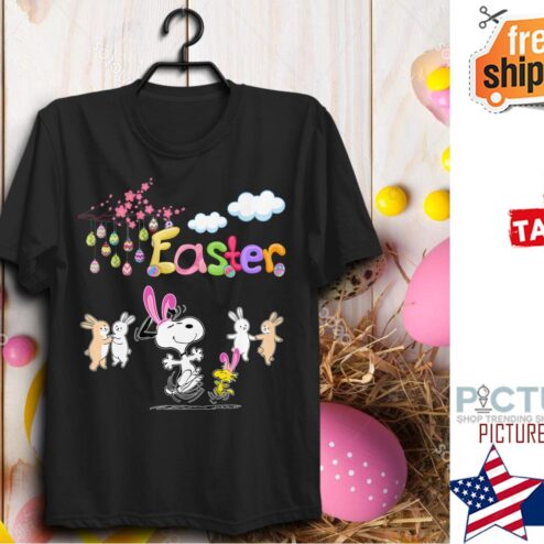 Snoopy and Woodstock easter bunny shirt