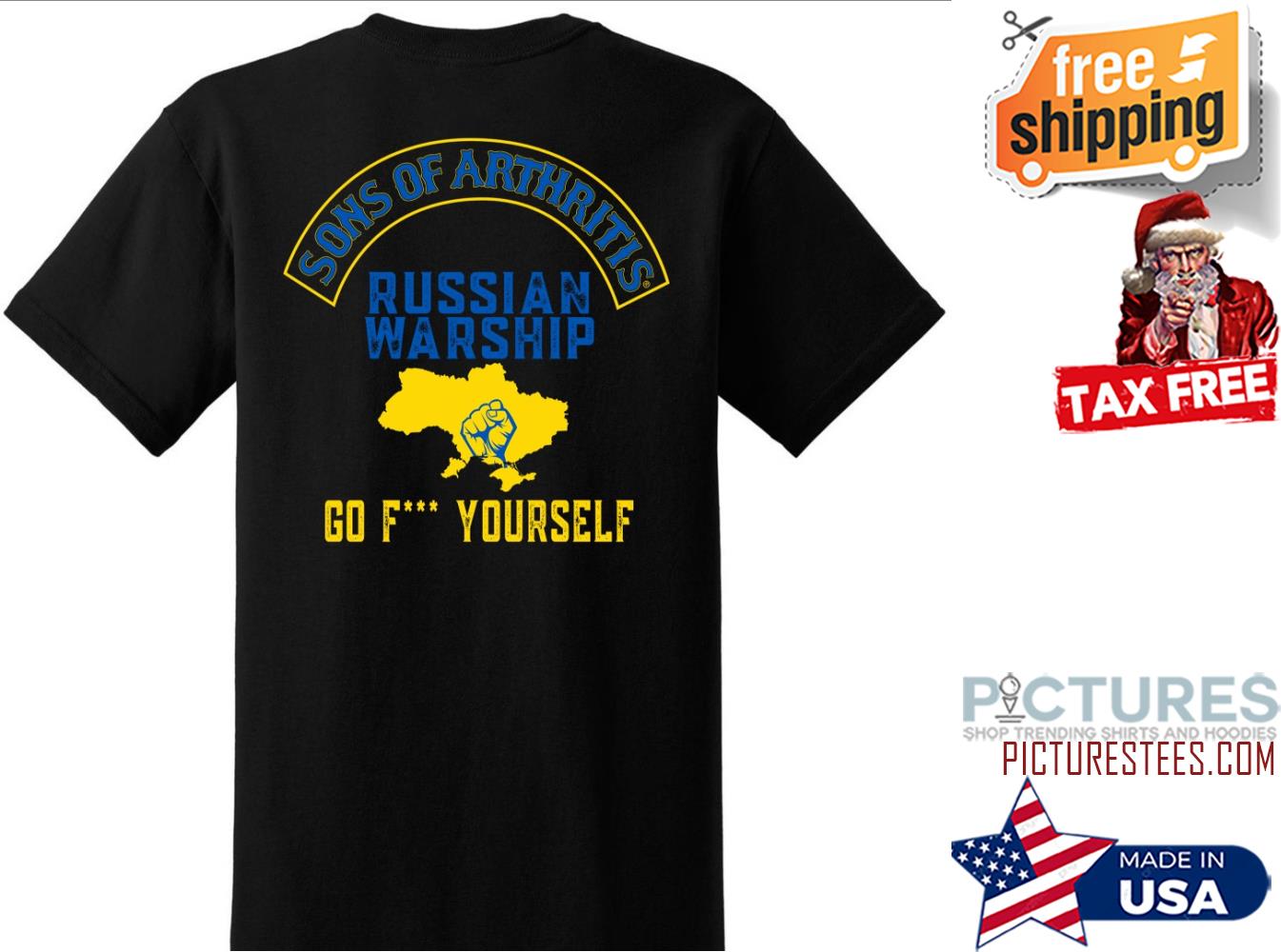 Sons of arthritis Russian warship go fuck yourself Ukraine shirt