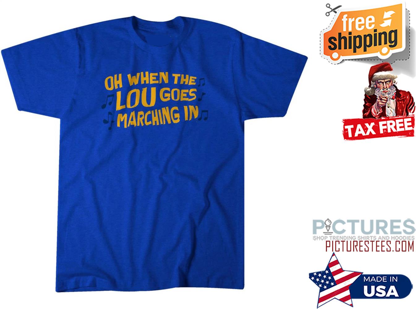 St Louis hockey oh when the lou goes marching in shirt