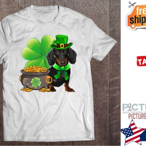 St Patrick's day Dachshund Shamrock Irish shirt