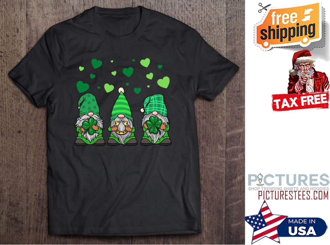 St Patrick's day Gnomies green tomte shamrock shirt