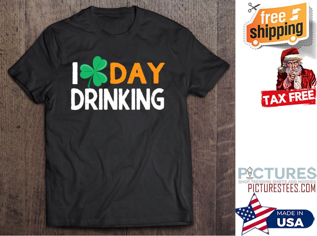 St Patrick's day I love day drinking shamrock shirt