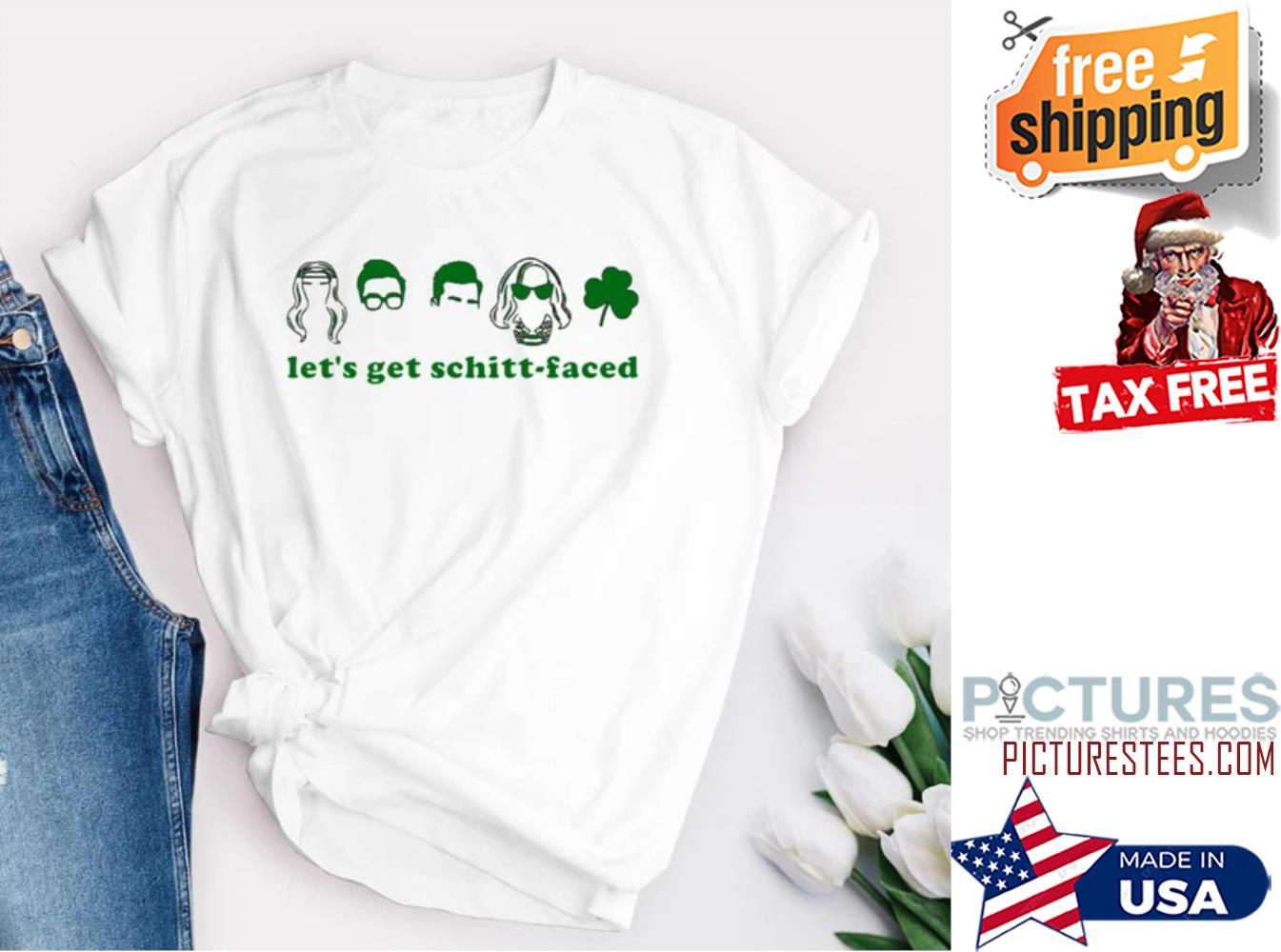 St Patrick's day let's get schitt-faced Irsih shamrock shirt