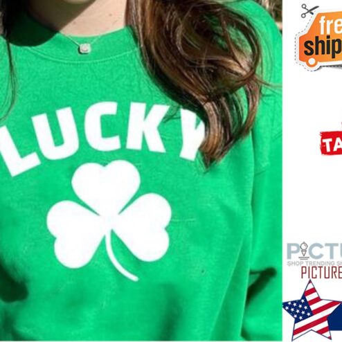 St Patrick's day lucky shamrock gift for women shirt