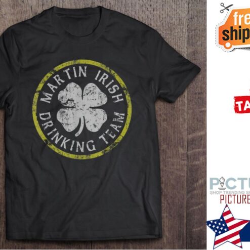 St Patrick's day Martin Irish drink team shamrock shirt