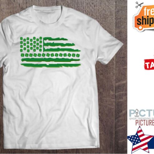 St Patrick's day Shamrock flag shirt
