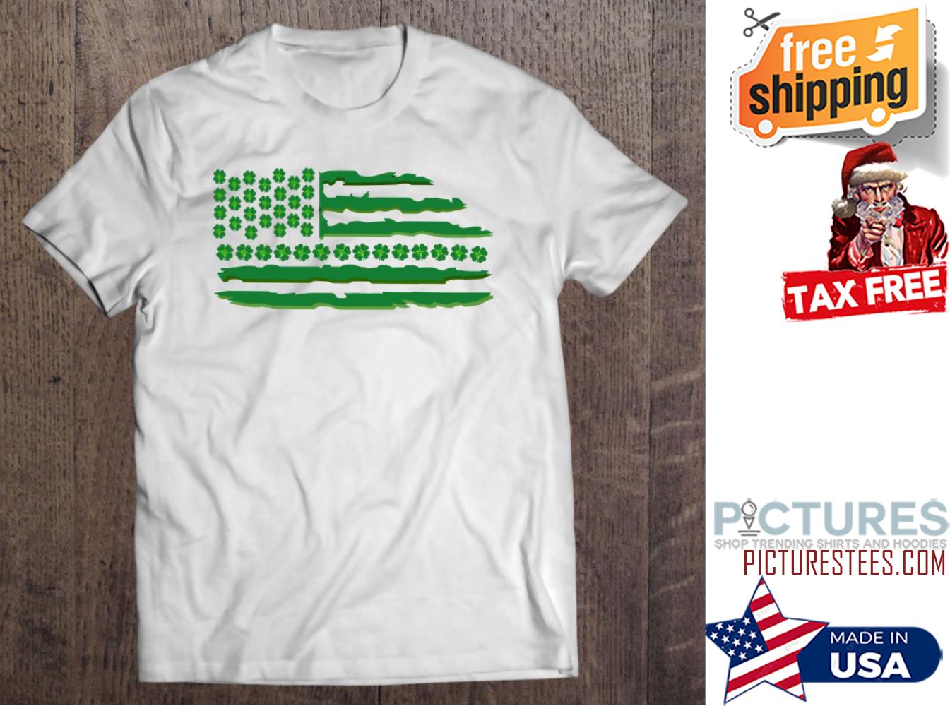 St Patrick's day Shamrock flag shirt