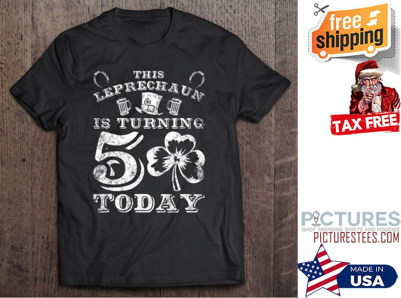 St Patrick's day This leprechaun is turning 50 today Irish Birthday shirt