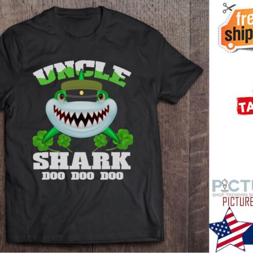 St Patrick's day Uncle Shark doo doo doo Shamrock shirt