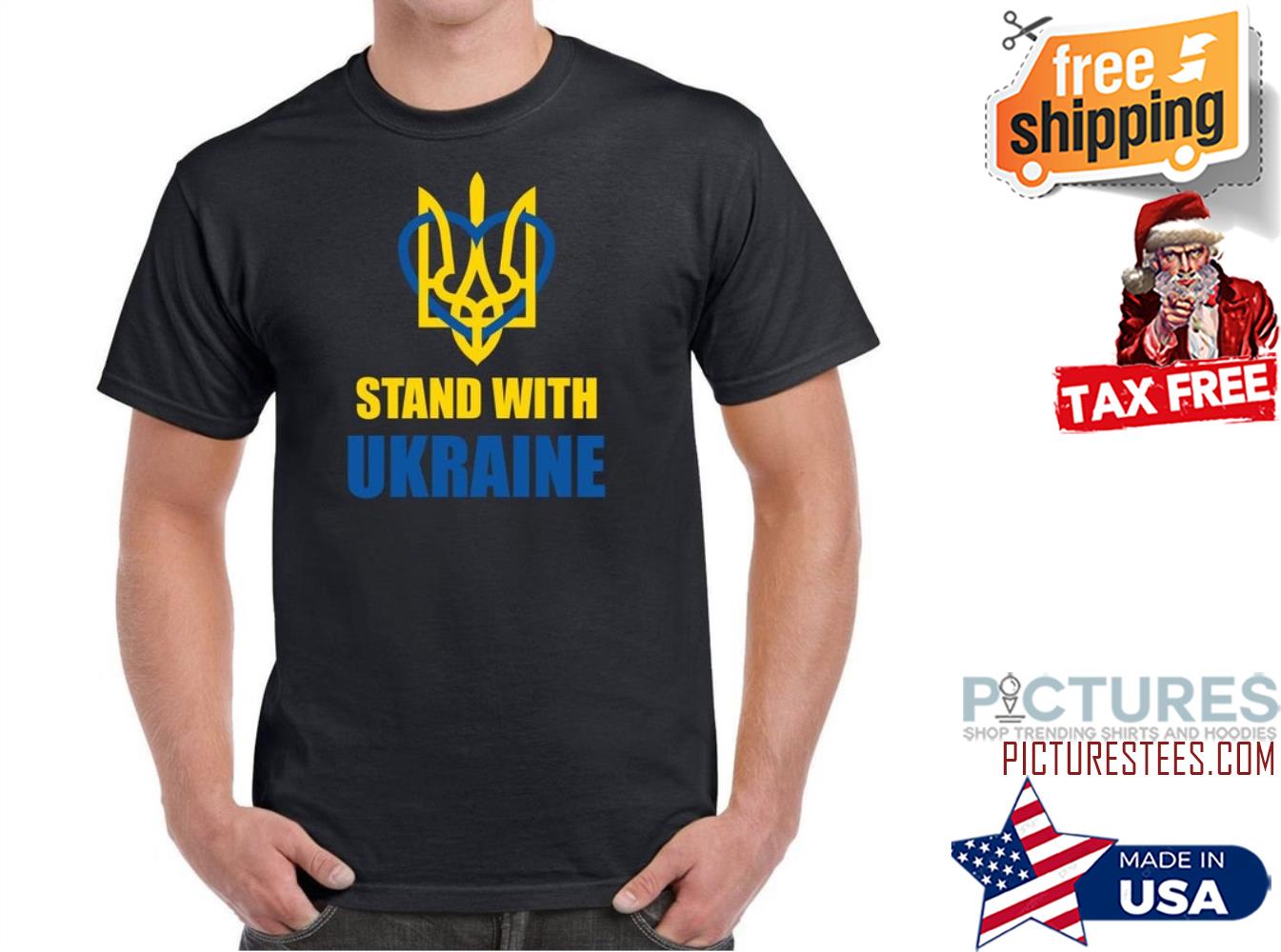 Stand With Ukraine Love Ukraine Support Ukraine T-Shirt