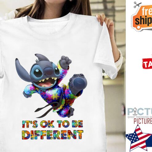 Stitch it's ok to be different autism shirt
