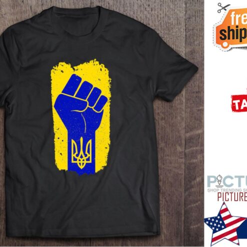 Strong Ukrainian Supportive Ukraine Flag shirt