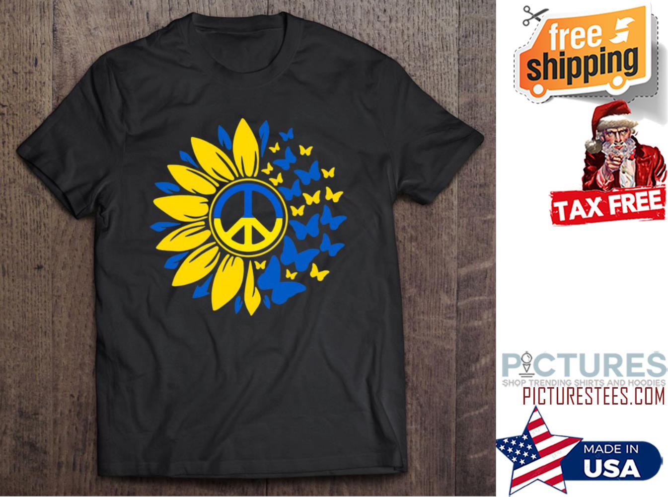 Picturestees Clothing Sunflower Butterfly Pride Ukraine