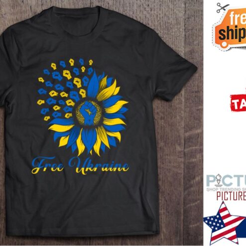 Sunflower I Stand With Ukraine Free Ukraine flag shirt