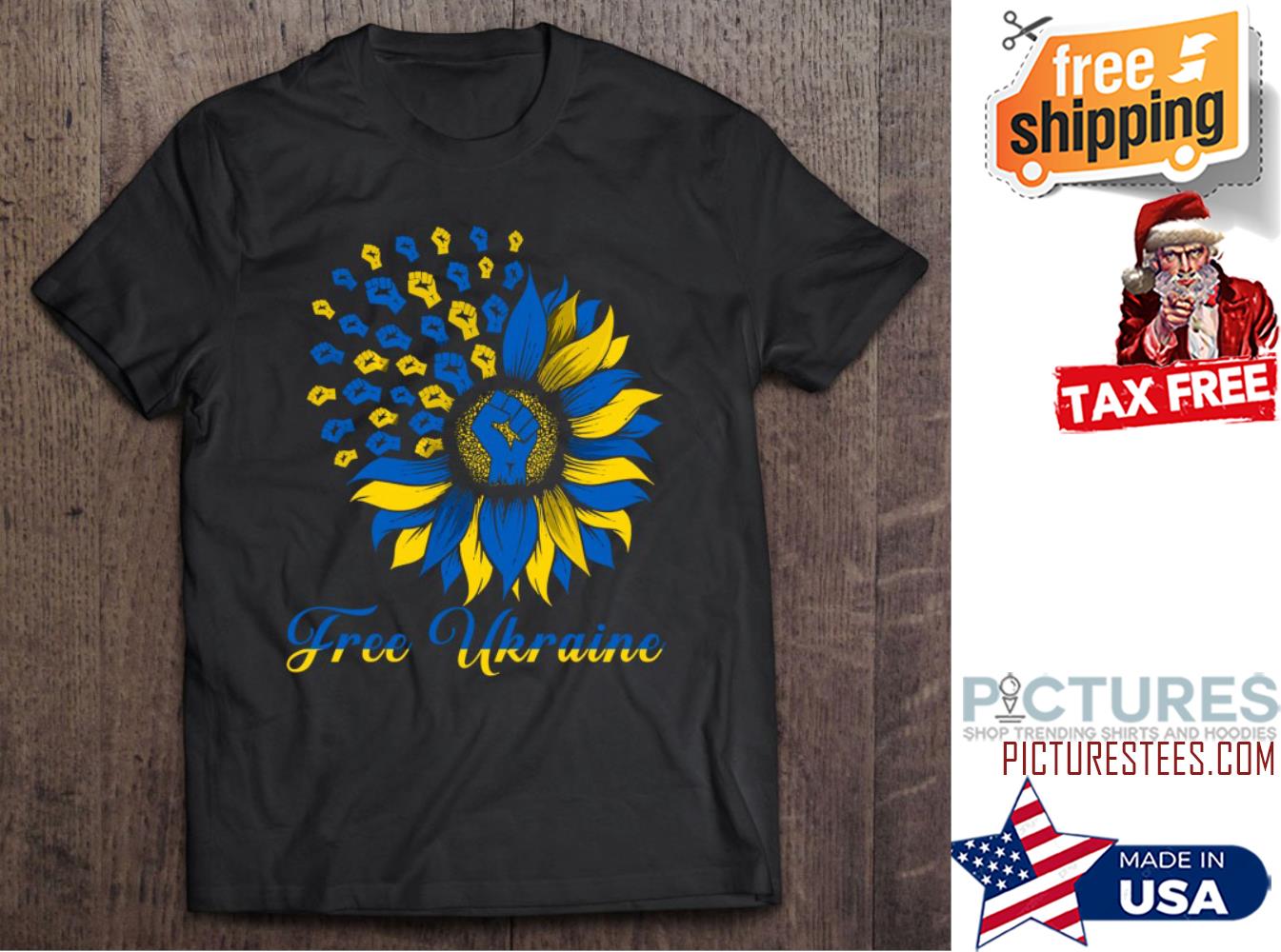 Sunflower I Stand With Ukraine Free Ukraine flag shirt