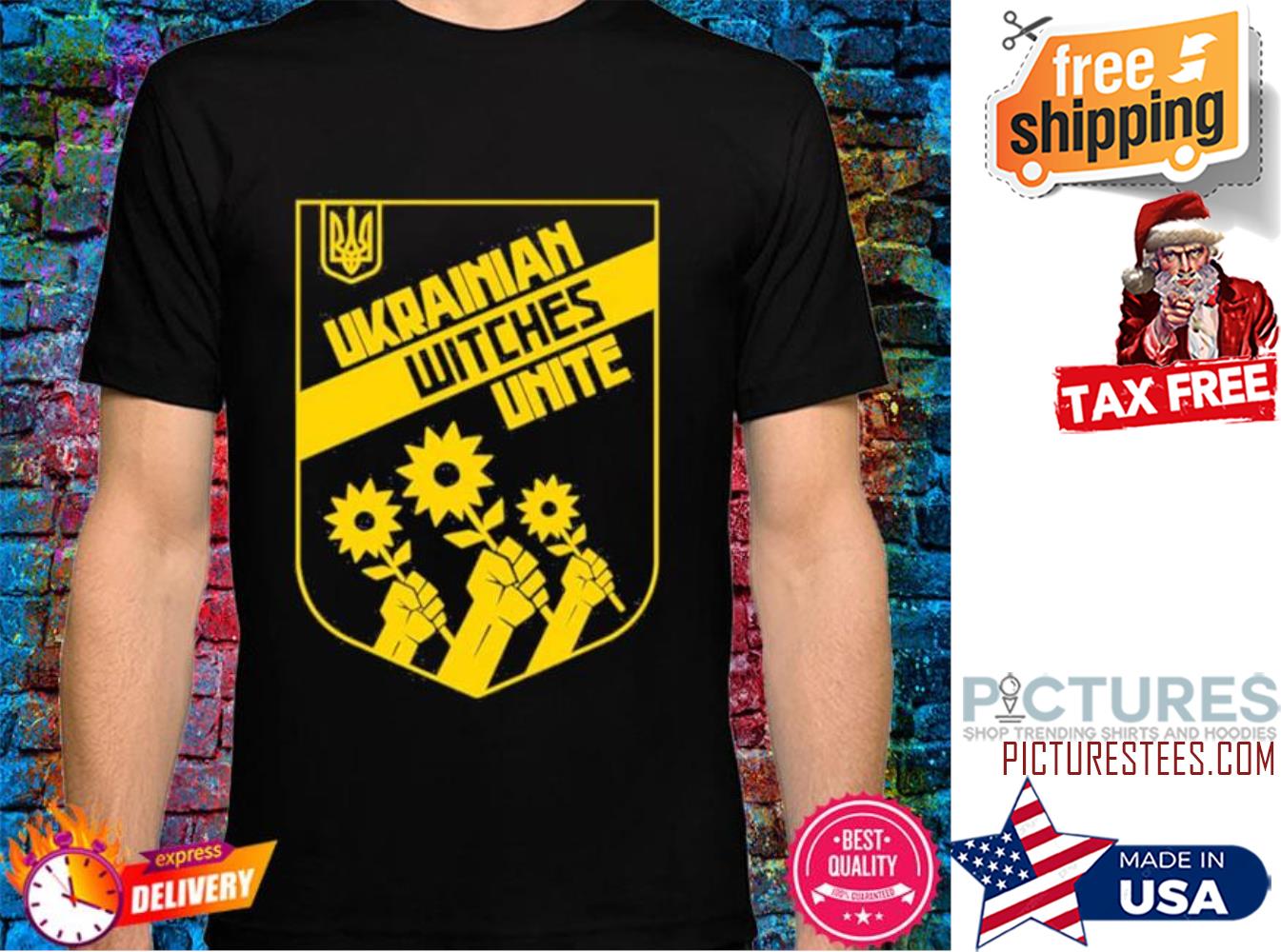 Sunflower Ukrainian witches unite shirt