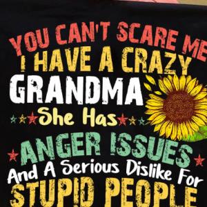 Sunflower you can't scare me I have a crazy grandma she has anger issues and a serious dislike for stupid people and i'm not afraid to use her s unisex, hoodie, sweatshirt Sunflower you can't scare me I have a crazy grandma she has anger issues and a serious dislike for stupid people and i'm not afraid to use her s unisex, hoodie, sweatshirt