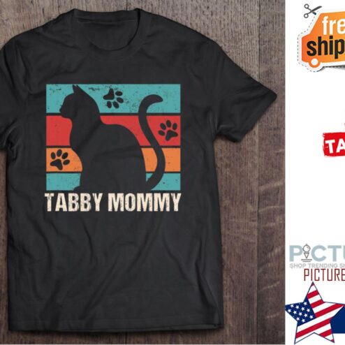 Tabby Cat Mommy Cat Mama Lover Vintage Mother's day shirt