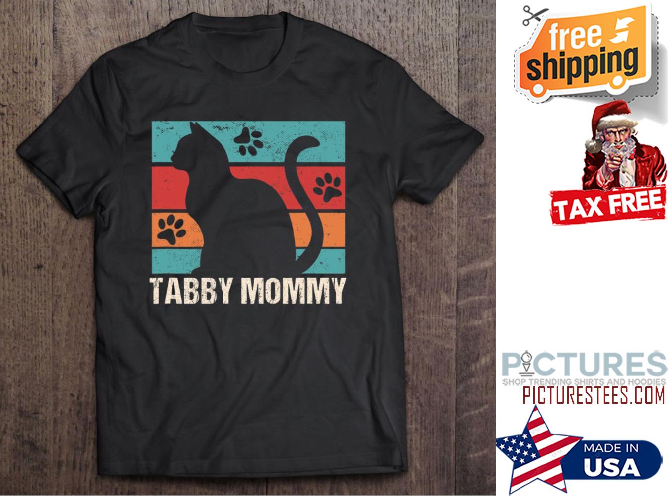 Tabby Cat Mommy Cat Mama Lover Vintage Mother's day shirt