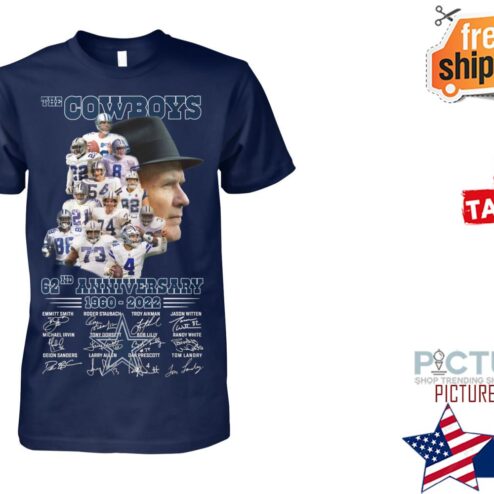 The cowboys 62nd anniversary 1960-2022 players signatures shirt