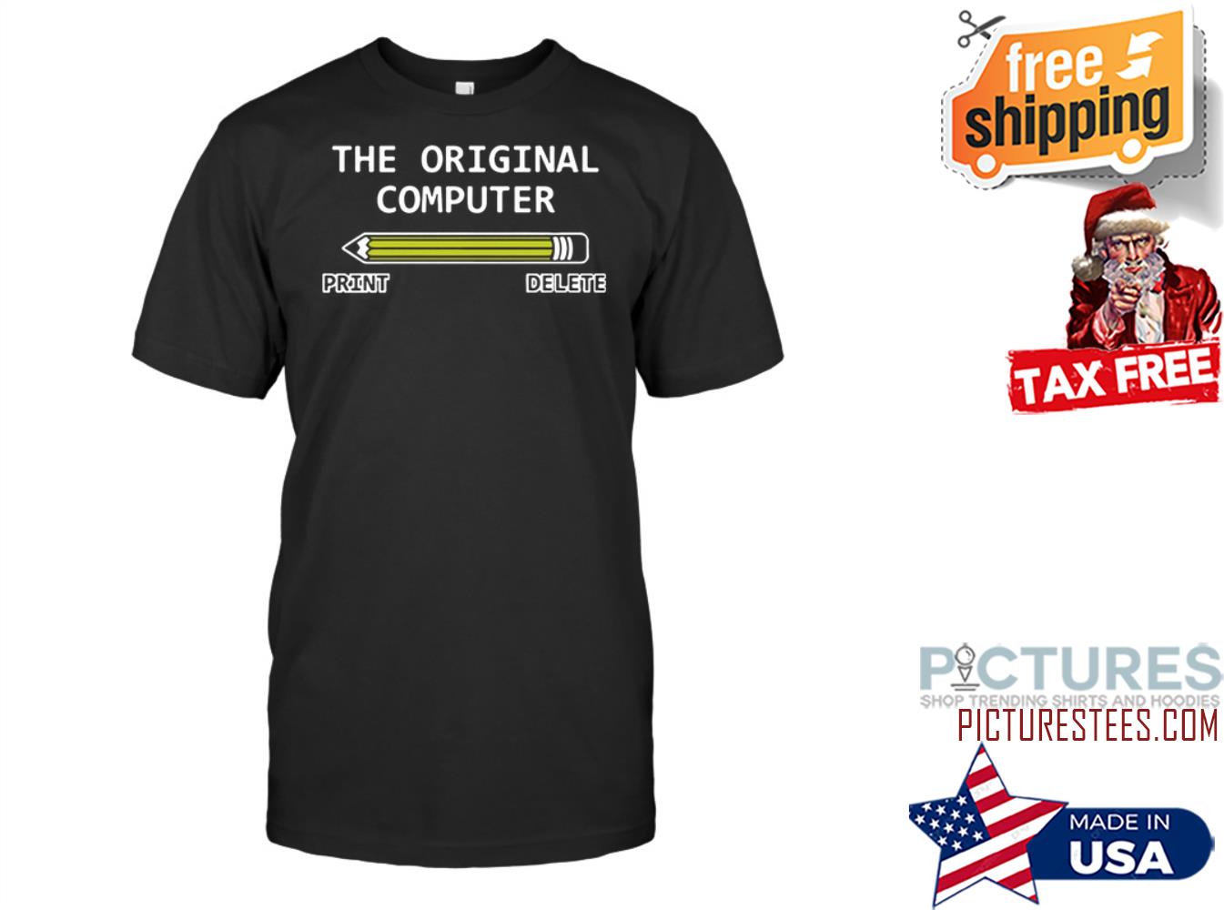 The orginal computer print delete shirt