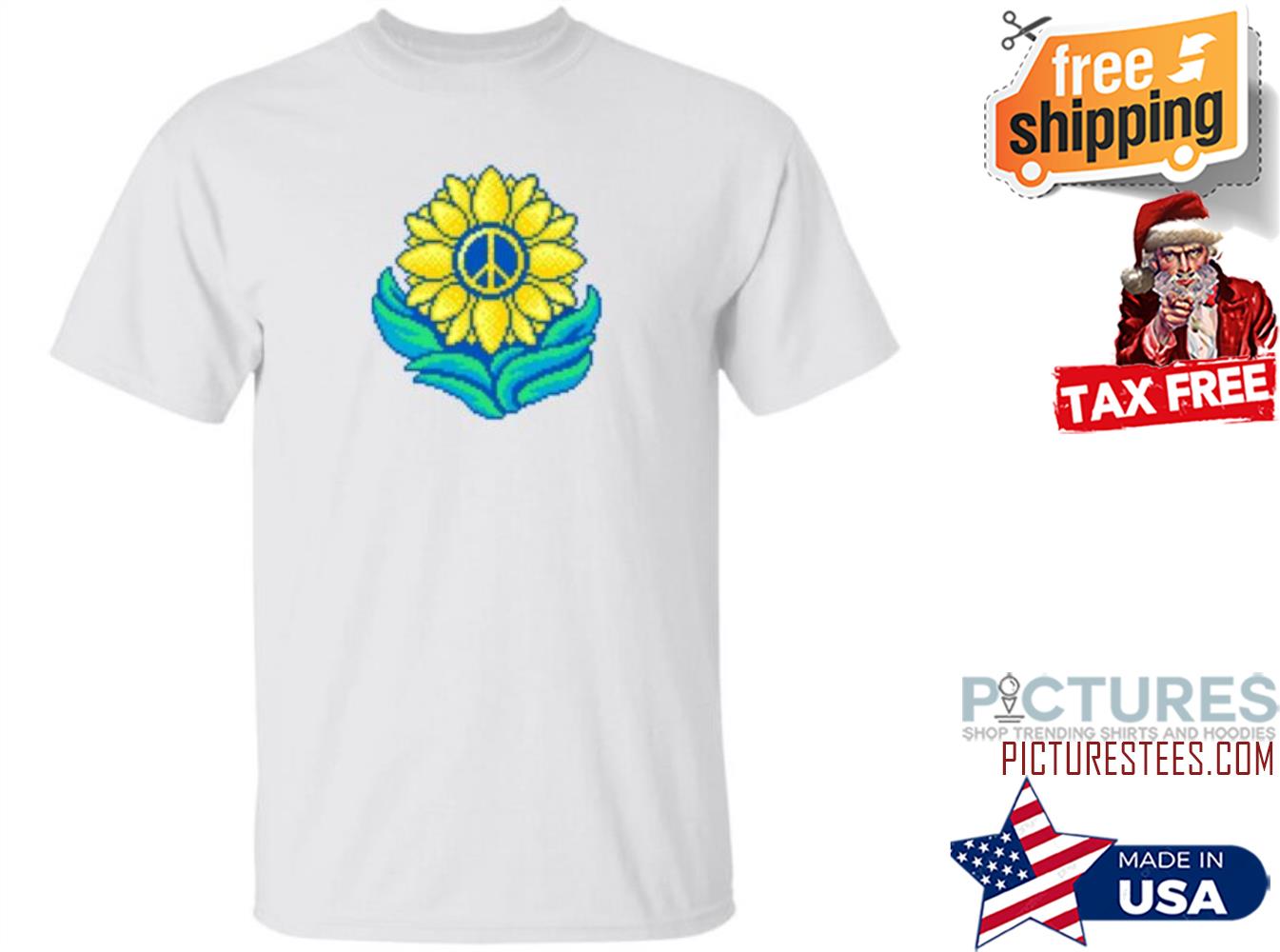 Ukraine Sunflower Pixel Shirt