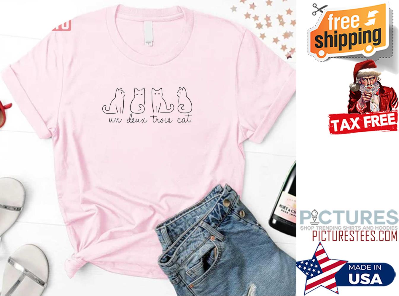 Un Deux Trois Cat Pawsome shirt