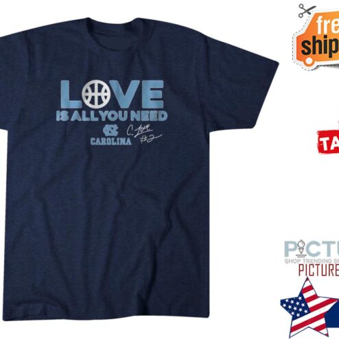 UNC basketbal love is all you need signature NCAA shirt