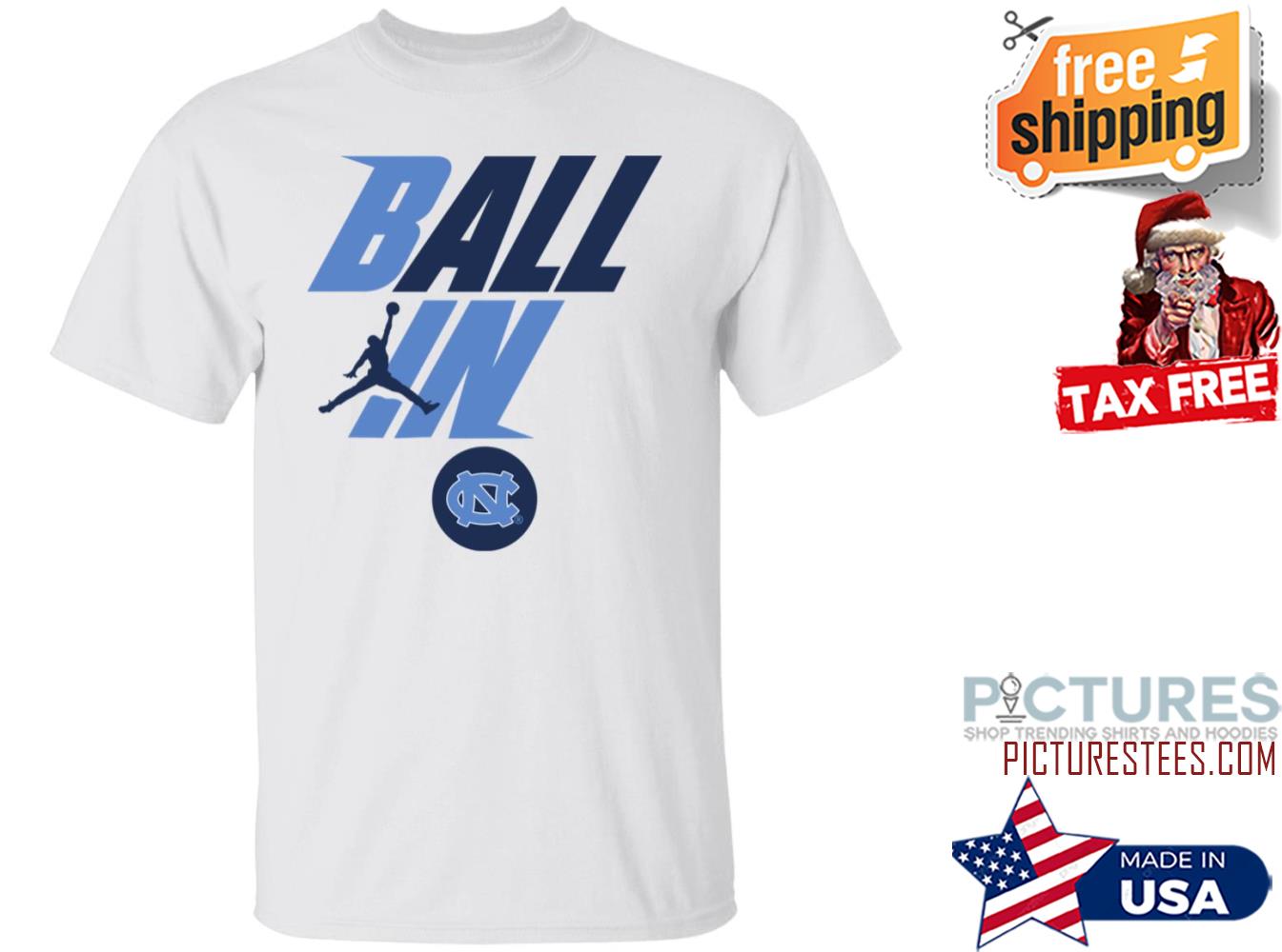 UNC Tar Heels Jordan Brand White North Carolina shirt