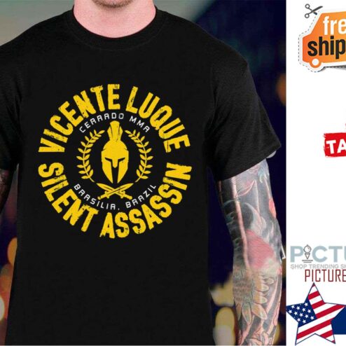 Vicente Luque Cerrado mma Brrasilia Brazil Silent Assassin shirt