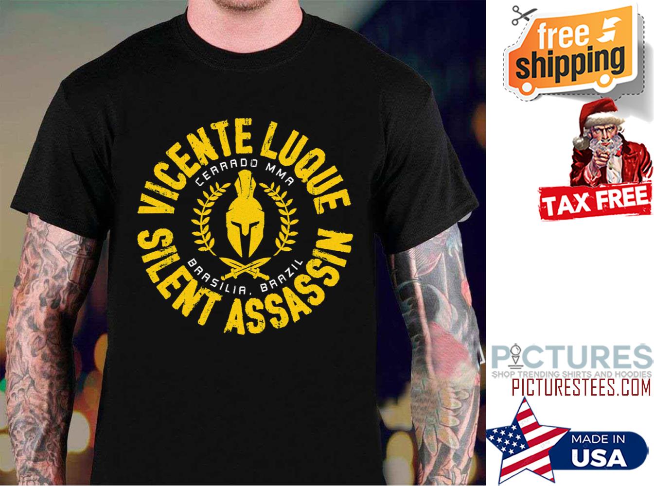 Vicente Luque Cerrado mma Brrasilia Brazil Silent Assassin shirt