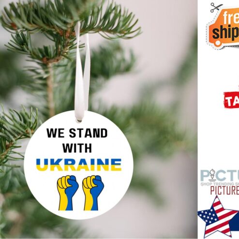 We Stand With Ukraine Pray For Ornament