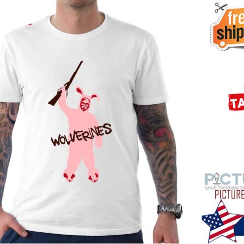 Wolverines Red Ryder Red Dawn Pink Bunny shirt