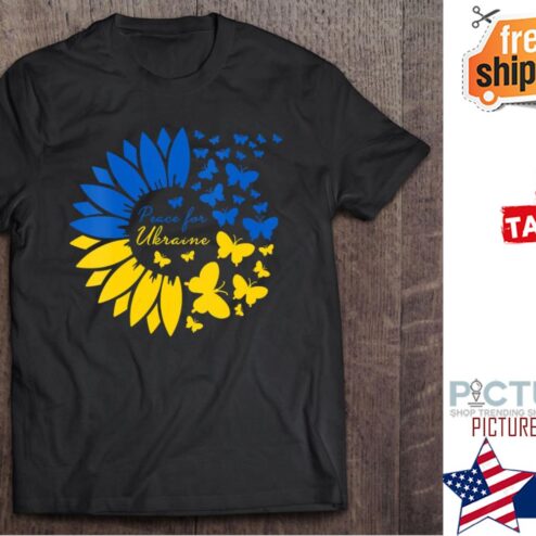 Womens Peace For Ukraine Sunflower Shirt