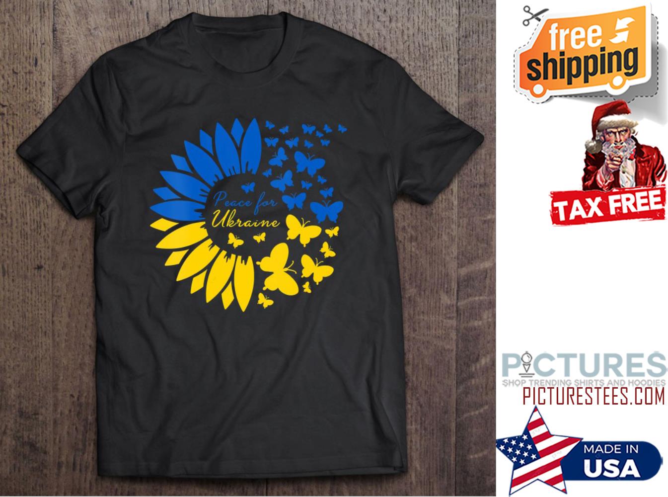 Womens Peace For Ukraine Sunflower Shirt