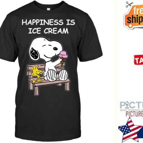 Woodstock Snoopy Happiness Is Ice Cream Shirt