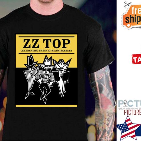 ZZ Top celebrating their 50th anniversary shirt