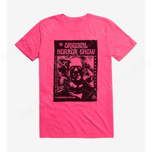 Universal Monsters Frankenstein Pink Face Shirt Hoodie