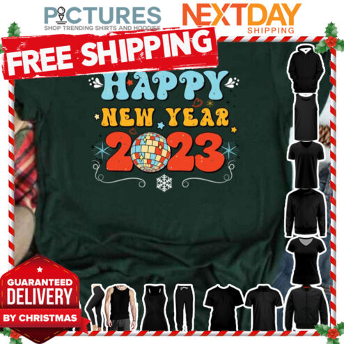 Happy New Year 2023 Classic Retro Disco Ball Snowflakes shirt