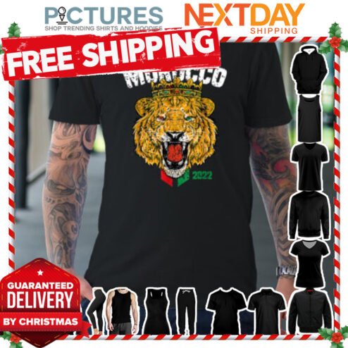 Morocco Lion Flag Sport Soccer Football Proud Shirt