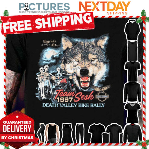 Team Sesh Wolf 1997 Death Valley Bike Rally shirt