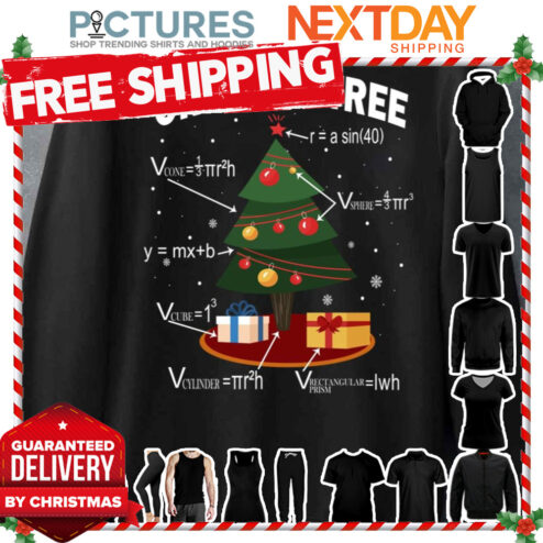 Funny Math Oh Geometree Christmas Tree Geometry Teacher shirt