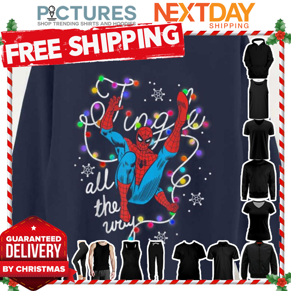 Jingle All The Way Action Pose Sipder Man Christmas shirt