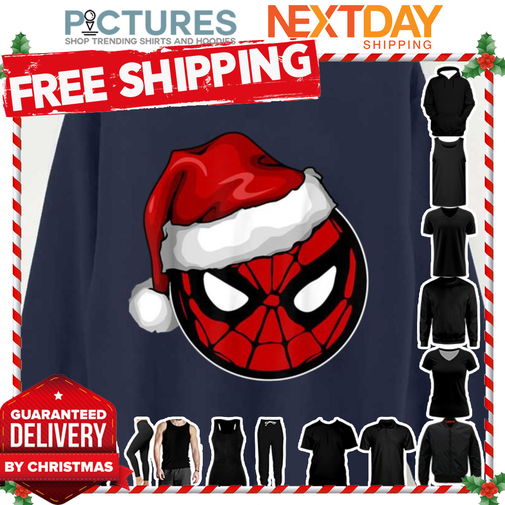 Merry Xmas From Spider Man Christmas Spider Santa Hat shirt