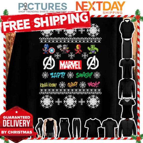 Pixel Marvel Christmas shirt